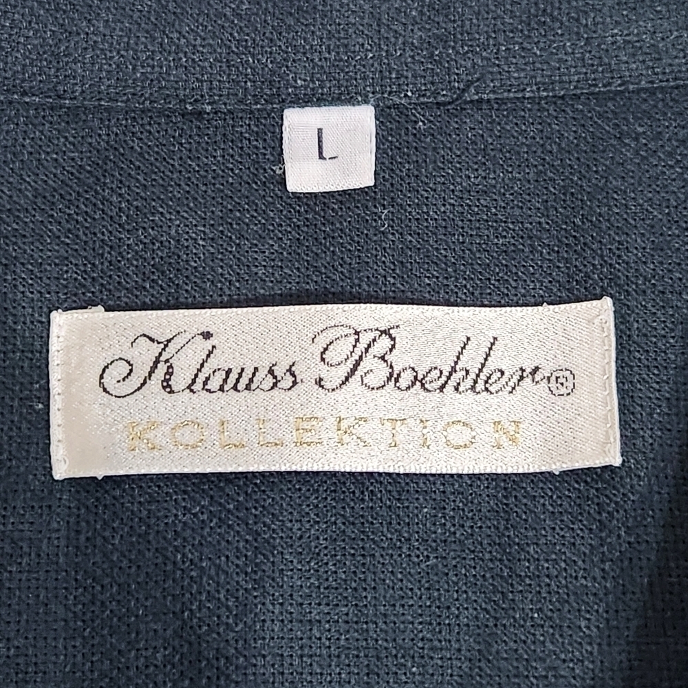 Vintage Klauss Boehler Kollektion Black Regular Fit Dress Shirts - Picture 3 of 10